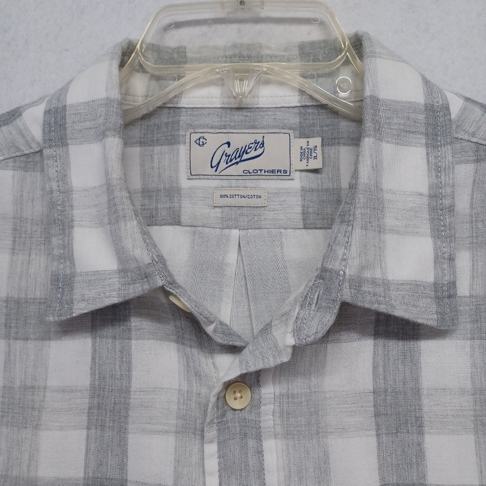 Grayers Long Sleeve Button Up Check Plaid Shirt M… - image 4